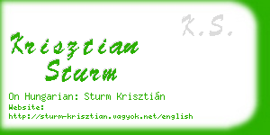 krisztian sturm business card